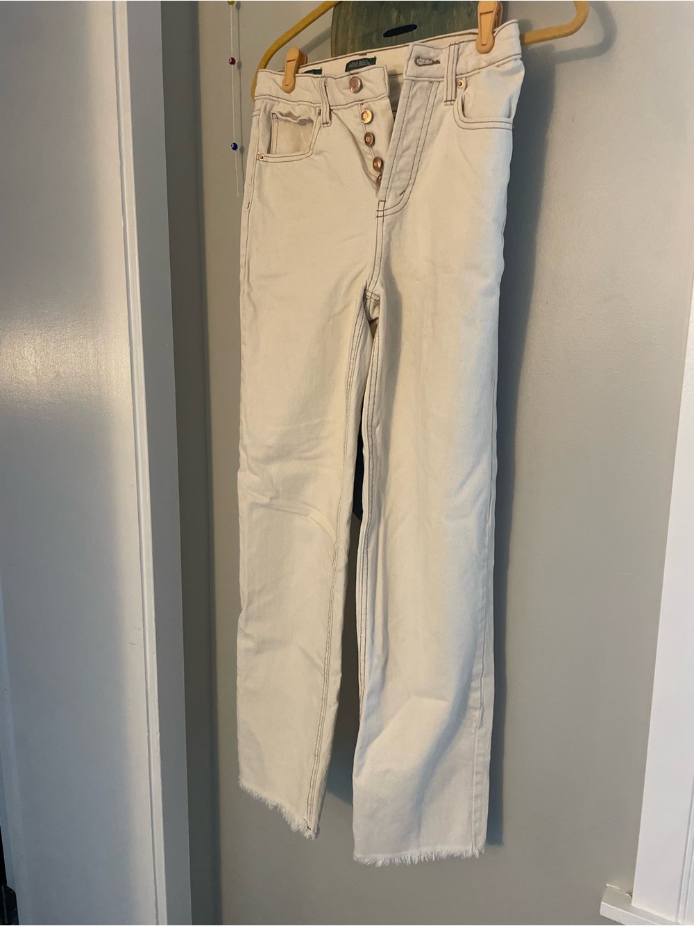 wild fable Cream High-Rise Straight Leg Jeans